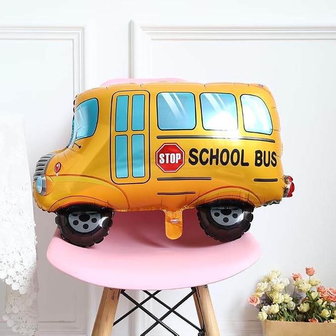 Back to School Balloon Arch Kit,Retro pink purple green Balloons Pencil Apple Bus ABC Foil Balloons for Welcome Back To School Classroom Party First Day of School Kindergarten Decorations