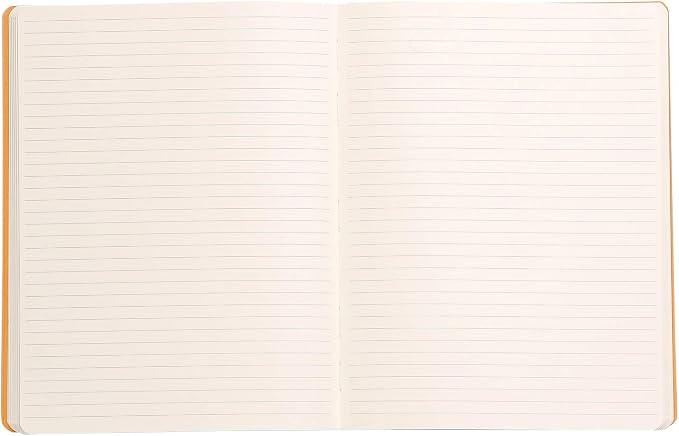 Rhodia Rhodiarama SoftCover Notebook - 80 Lined Sheets - 9 3/4 x 7 1/2 - Black Cover (117502C)