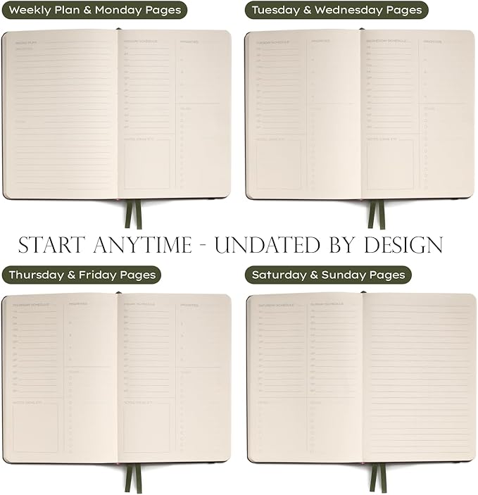 Anecdote 2026-2027 Planner: A Monthly, Weekly & Daily Planner with Calendar | 8.5" x 5.2" | Hardcover To-Do List Organizer, Planning Your Success, Start Anytime, Achieve Productivity Goals (Red)