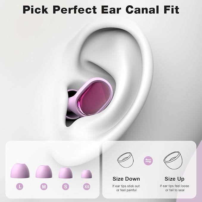 Yawsoy Noise Cancelling Ear Plugs - Ultimate Hearing Protection | 40dB SNR noise reduction, ultra-comfy & custom fit, reusable silicone ear plugs for sleep, focus, travel & noise sensitivity