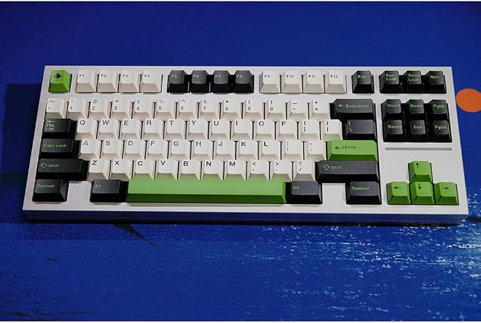 Guffercty kred Cherry Profile PBT Keycaps 170 Key Set, Oil Proof Fade Resistant Keycaps Fit 60%/65%/75%/80%/TKL/100% Mechanical Keyboard (Panda)