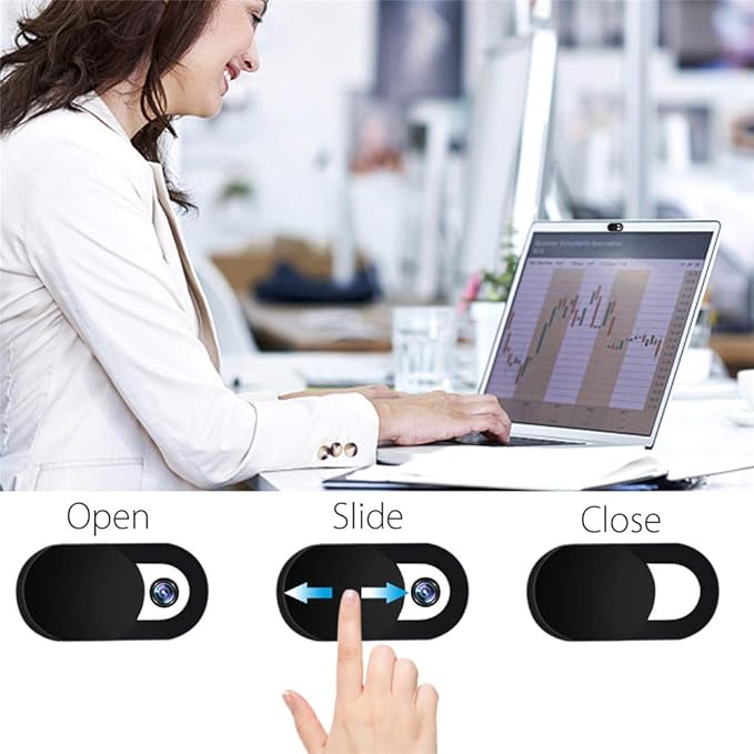 Camera Cover, Webcam Cover Slide, Ultra-Thin for Laptop, MacBook, PC, Cell Phone and More Accessories, Protect Your Privacy and Security, 6 PCS