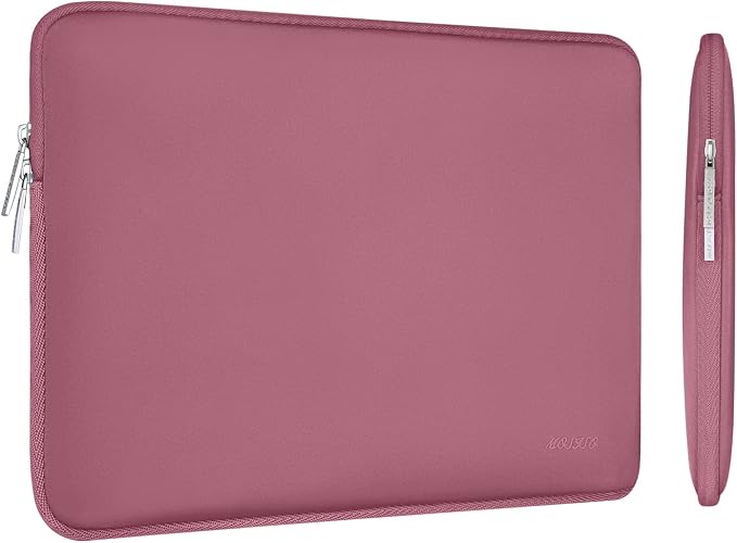 MOSISO Laptop Case 15 inch, 15 inch Laptop Sleeve Bag Compatible with MacBook Air M5 A3448 M4 A3241 M3 A3114 M2 A2941 2026-2023, Dell XPS, Neoprene Computer Sleeve Bag with Small Case, Dusty Rose