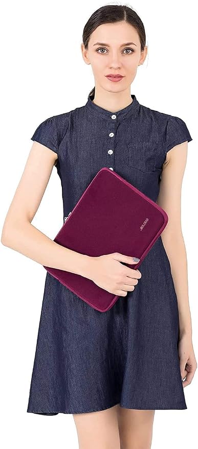 MOSISO Laptop Case 15 inch, 15 inch Laptop Sleeve Bag Compatible with MacBook Air M5 A3448 M4 A3241 M3 A3114 M2 A2941 2026-2023, Dell XPS, Neoprene Computer Sleeve Bag with Small Case, Wine Red
