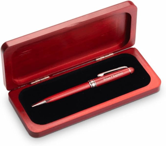 Executive Gift Shoppe | Elegance Collection Cherry Finish Laser Engraved Pen & Pencil Set