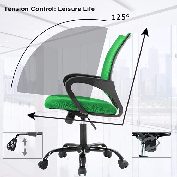 Ergonomic Office Chair Cheap Desk Chair Mesh Executive Computer Chair Lumbar Support for Women Men,2 Pack Green
