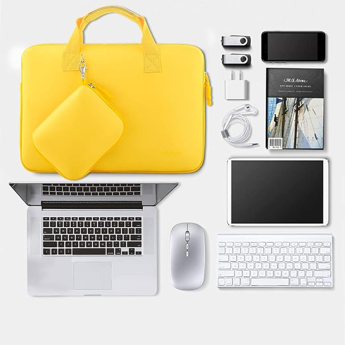 Hseok Laptop Sleeve 13.3-14 inch Case with Small Pouch, Neoprene Computer Bag Compatible with MacBook Neo/Pro 14 M5/M4/M3/M2/M1, Mac Air/Pro 13.3, XPS 14 and Most 13-14 inch Notebooks,Y02L01