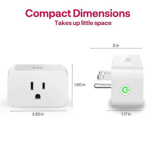 Innr Zigbee Smart Plug, Works with Philips Hue*, Alexa and SmartThings, Zigbee Repeater, Energy Monitoring, 4-Pack