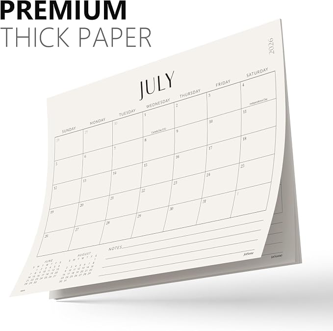 Jotsome Desk Calendar 2026-2027 with Desktop Mat, Desk Pad Calendar From Now to June 2027 14x10.5 inch, Desk Blotter Calendar for Home Office and School, Easy Planning, Gift for the Holidays, Black