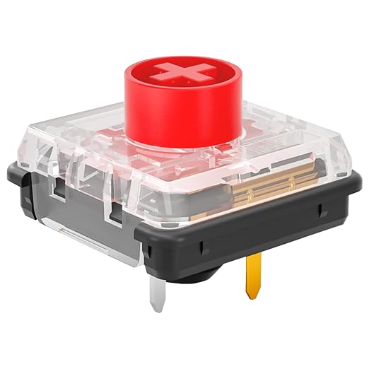Kailh Choc V2 Low Profile Switch Red Linear, 4-Pin 50gf RGB SMD Gaming Mechanical Keyboard Switch (Choc Red 72pcs)