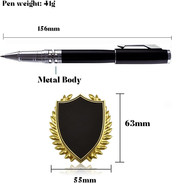 Yastar Personalized Business pen with with a Custom Medal Gift Set with Engraved with your Message Names Company Names Phone Number Souvenir Gift for Office Colleague Friends Employees