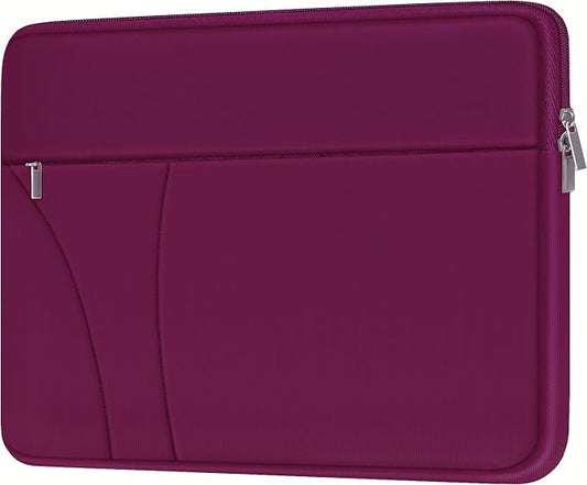 Laptop Sleeve Case 14 inch, Traveling Laptop Cover with Zippered Pocket, Shockproof Protective Carrying Briefcase Computer Bag for 14" MacBook Air/Pro, HP, Dell, Lenovo, Acer, Rose Red