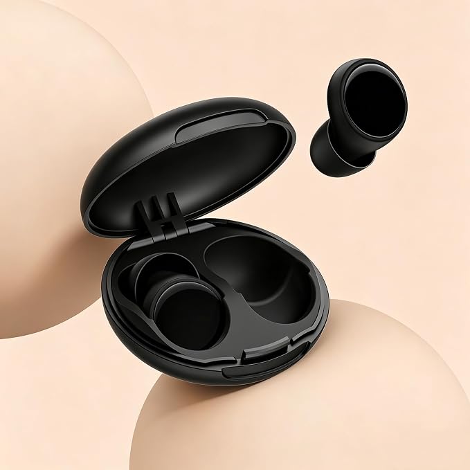 Earplugs for Noise Cancelling Ear Protection, Reusable Silicone Earplugs for Sleep, Deep Focus, Travel, Noise Sensitivity, Flexible Hearing Protection