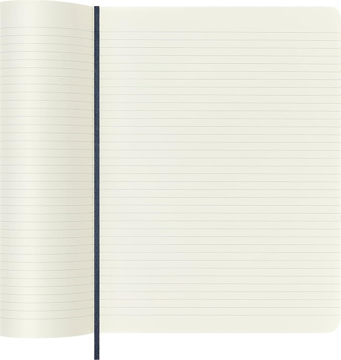 Moleskine Classic Notebook, Soft Cover, XL (7.5" x 9.5") Ruled/Lined, Sapphire Blue, 192 Pages