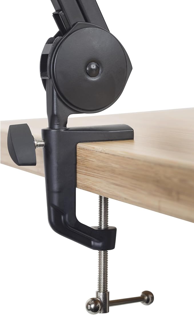 Gator Frameworks Deluxe Spring-loaded Desk-Mounted Microphone Boom Arm for Broadcasts, Podcasts, Content Creation, Live Streaming, & Similar Applications (GFWMICBCBM2000)