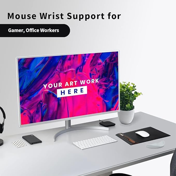 Ergonomic Mouse Wrist Rest Gliding Wrist Rest Support Pad for Office Computer Laptop Gray