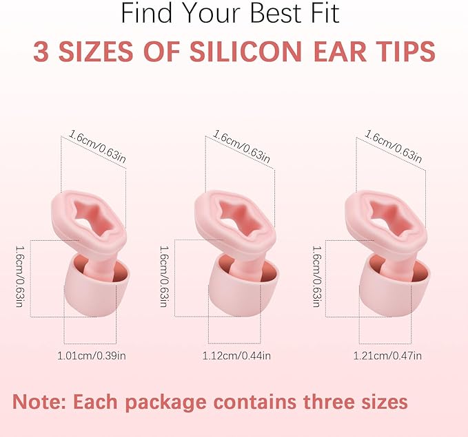 Ear Plugs for Sleep Noise Cancelling,3 Sizes (S/M/L),Reusable Silicone Earplugs Hearing Protection for Noise Reduction, Snoring & Tinnitus Relief, Earplugs for Concerts, Travel, Kids & Adults(White)