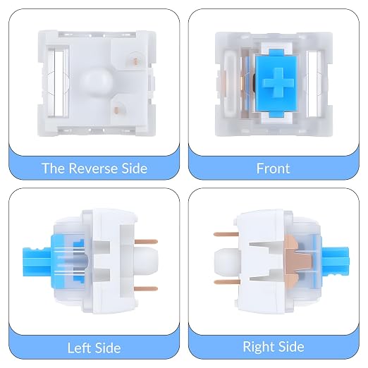 50 PCS Mechanical Keyboard Switches Keyboard Clicker 3 Pin Blue Switch Replacement Keyboards Keys