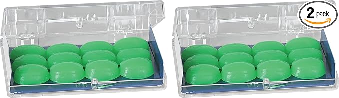 Flents Protechs Seal-Rite Silicone Moldable Ear Plugs for Pool, Ocean, Water, Sports, Green, 6 Pairs (Pack of 2)