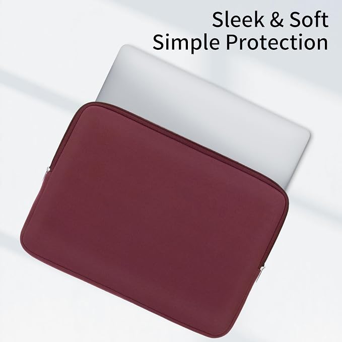 RAINYEAR 16 Inch Laptop Sleeve Soft Case Padded Bag Specially Compatible with 16" MacBook Pro M1 M2 M3 M4 M5 Pro/Max A2141 A2485 A2780 A2991 A3403 A3186 A3428 A3429 (Red)