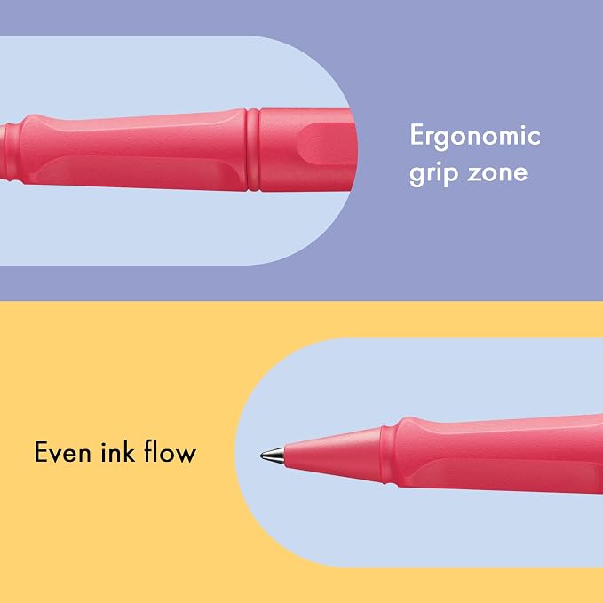 Lamy safari sunset - Rollerball Pen with ergonomic grip & line width M - for pleasant long writing - made of robust ASA plastic - including rollerball refill M 63 in black
