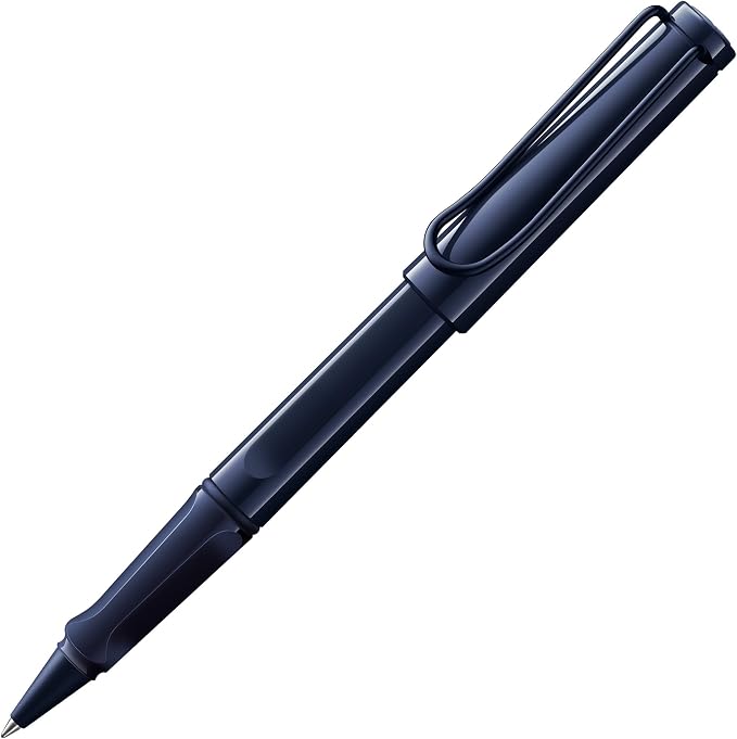 Lamy safari dark dusk - Rollerball Pen with ergonomic grip & line width M - for pleasant long writing - made of robust ASA plastic - including rollerball refill M 63 in black
