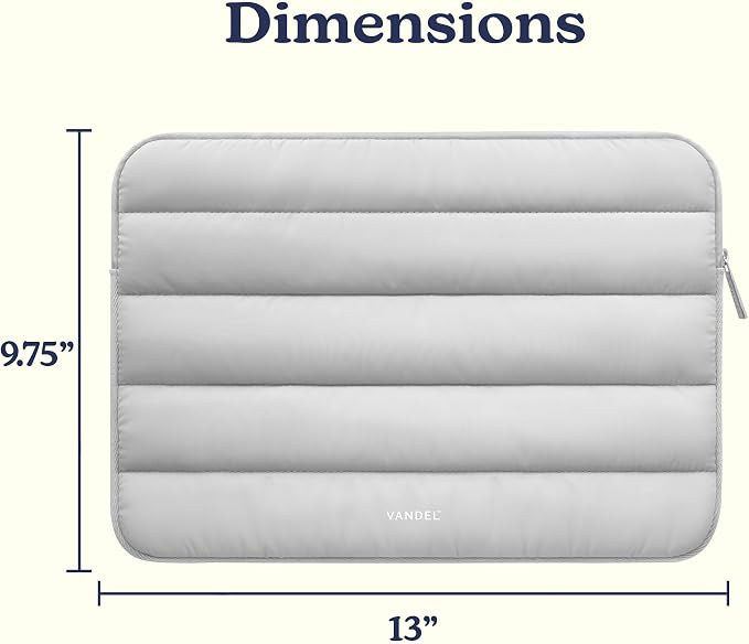 Vandel The Original Puffy Laptop Sleeve Case, 13-14 inch Laptop Sleeve Bag Case 13.3 Inch, Compatible with MacBook Air 13, Pro 14/13 iPad Pro 12.9, HP Dell ASUS, Computer Bag Cover