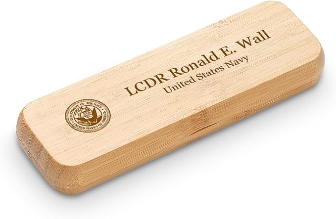 Executive Gift Shoppe | US Navy Laser Engraved Bamboo Pen and Box Set