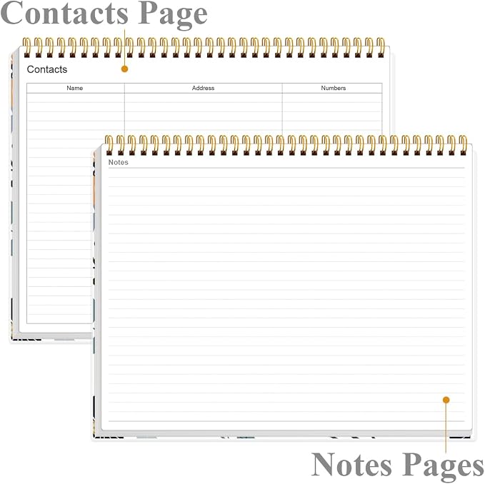 Weekly Productivity Planner - 8.5" x 11" Dashboard Desk Notepad Has 6 Focus Areas to List Tasks for Goals, Projects, Clients, Academic or Meal-Organize Your Daily Work Efficiently, 54 Weeks, Rose Flower