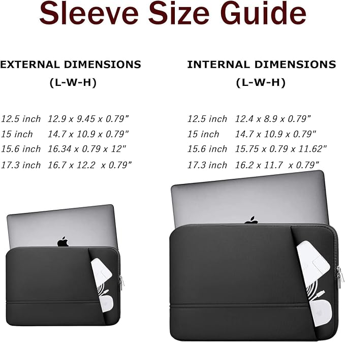 Laptop Sleeve Case 17.3 inch, Waterproof Protective Carrying Laptop Cover with Pockets, Upgrade Sturdy Portable Monitor Computer Bag Compatible with 17'' HP Lenovo Dell Asus Xbox Switch, Black