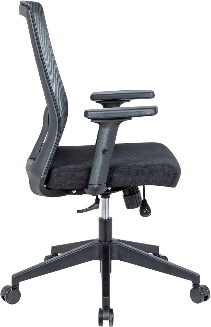 Global Industrial Mesh Task Chair with Seat Slider, Fabric, Black