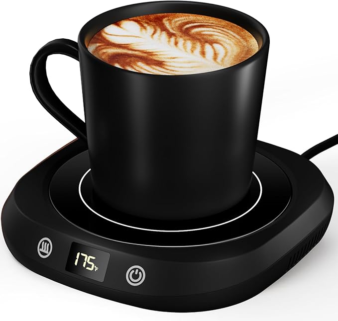 Coffee Mug Warmer - Coffee Cup Warmer for Desk Auto Shut Off, Smart Electric Candle Warmer Beverage Warmer for Coffee, Tea, Water, Milk and Coco, 5 Temperature Settings & 1-12H Timer