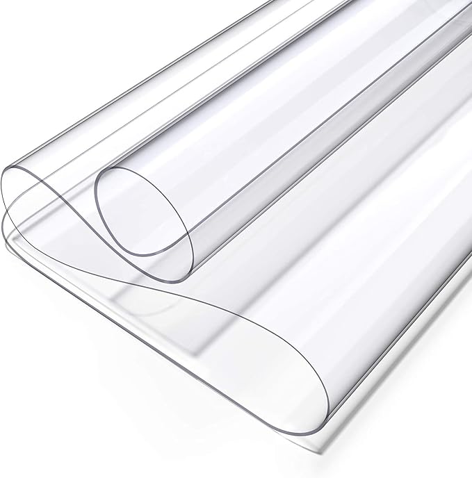 Oterri Clear Writing Desk Pad, 16’’x24” Heat Resistant Waterproof PVC Round Edge Durable Desk Protect Mat, Anti-Static Writing Mat Table Protector