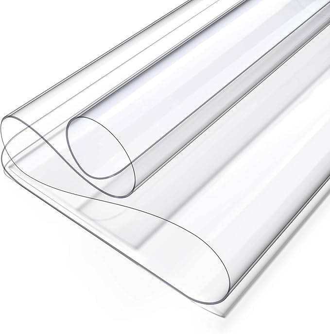 Oterri Clear Writing Desk Pad,14’’x24” Heat Resistant Waterproof PVC Round Edge Durable Desk Protect Mat, Anti-Static Writing Mat Table Protector