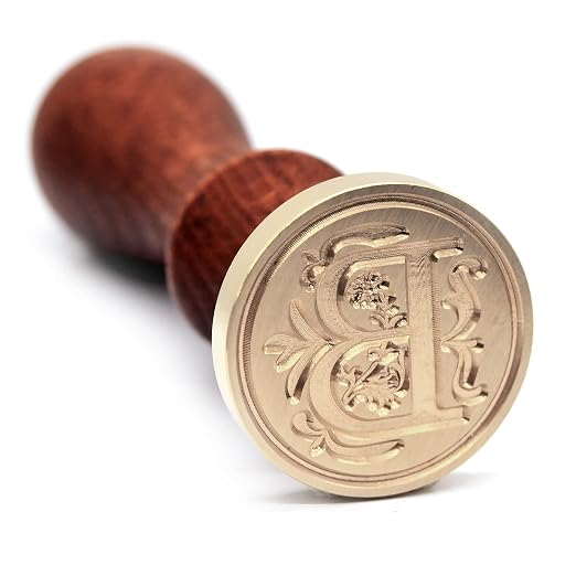 Medieval Initial Alphabet Wax Seal Stamp, Brass Head Wooden Handle, for Thanksgiving Card/Envelope/Gift Wrap/Wedding Engagement Party Invitation - Letter B