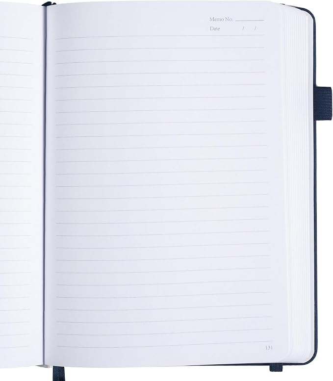 TIEFOSSI Lined Notebook, 100gsm Thick Paper, Hardcover College Ruled Journals for Women Men, 320 Numbered pages, for Travel, School and Office Use