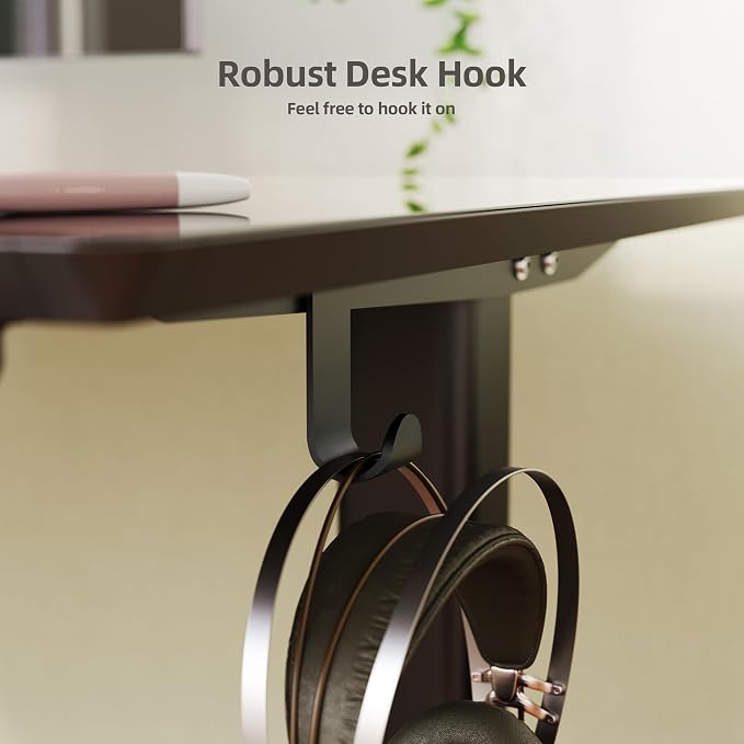 INNOVAR 55 x 27.6 Inch Black Glass Standing Desk with Drawers | Tempered Glass Top,Ergonomic,Adjustable Height,Stand Up Desk,4 Memory Presets