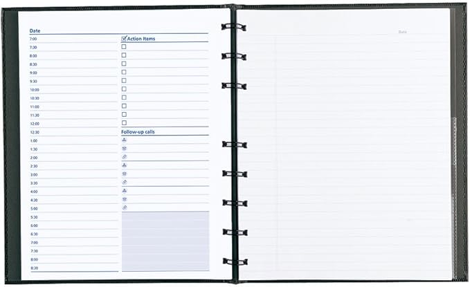 Blueline A29C81 NotePro Undated Daily Planner, 9-1/4 x 7-1/4, Black