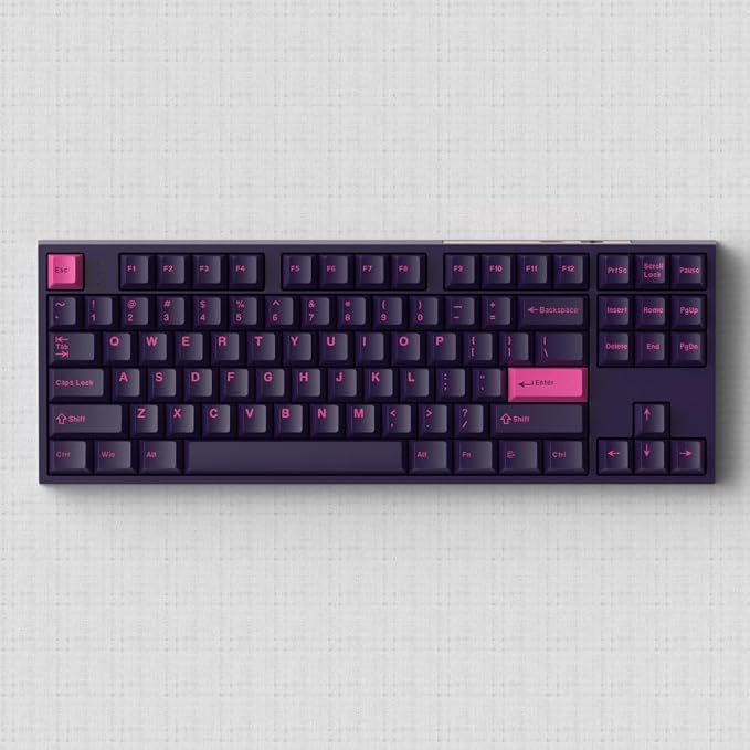 Guffercty kred Cherry Profile PBT Keycaps 156 Key Set, Oil Proof Fade Resistant Keycaps Fit 60%/65%/75%/80%/TKL/100% Mechanical Keyboard (Lively Pulse)