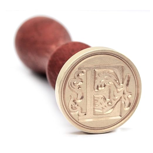 Medieval Initial Alphabet Wax Seal Stamp, Brass Head Wooden Handle, for Thanksgiving Card/Envelope/Gift Wrap/Wedding Engagement Party Invitation - Letter E