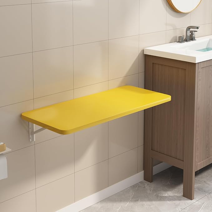 Wall Mounted Laundry Room Folding Table，Fold Down Desk for Small Spaces |Office|Study|Work Bench|Kitchen Dining Restaurant| Home Bar | Waterproof Easy to Install and Clean35.5 x19.7