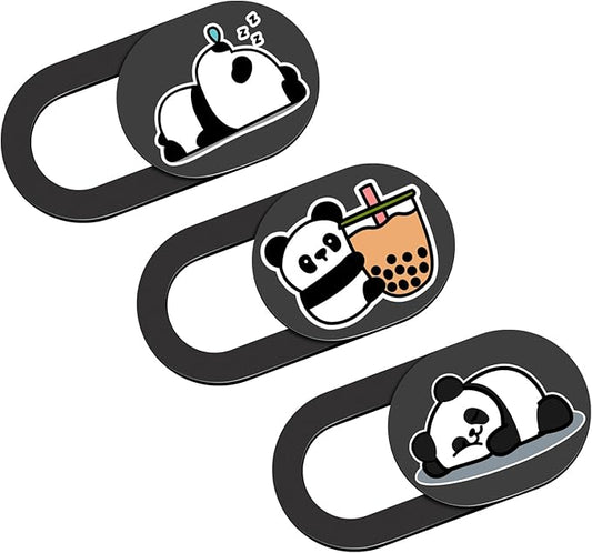 Webcam Cover, 0.02 inch Panda Laptop Camera Cover, Cute Accessories for Laptop PC iPhone iPad iMac MacBook Pro Air Computer Smartphone Tablet, Camera Cover Slide Protect Your Personal Privacy
