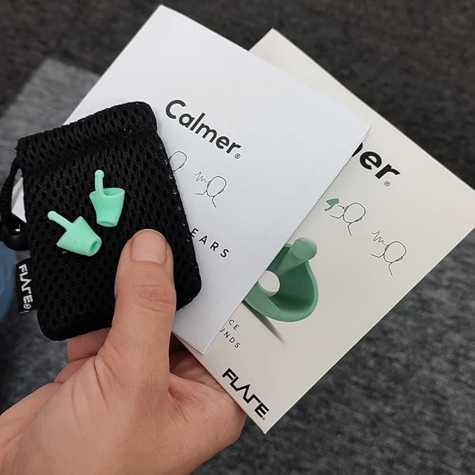 Flare Calmer Mini | Ear Plugs Alternative | Daily Noise Relief | Sound Sensitivity | Stress Relief | No Muffling | Improve Wellbeing | Comfy, Reusable, Soft Silicone Earplugs | Original Mint