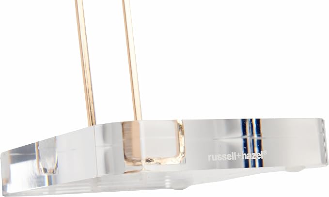 RUSSELL+HAZEL Acrylic Headphones Stand with Gold Hardware, Clear Headset Holder & Desk Accessory for Home Office Workspace Organization, 4" x 5" x 10.5"(Pack of 2)