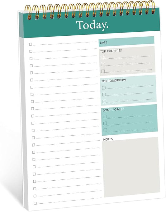 Oleyzee To Do List Notepad - To Do List Notebook for Work with 52 Sheets, 6.5" x 9.8" Undated Daily Planner Notebook, To Do List Pad for Schedule, Daily To Do List Notepad for Office, Home (Green)