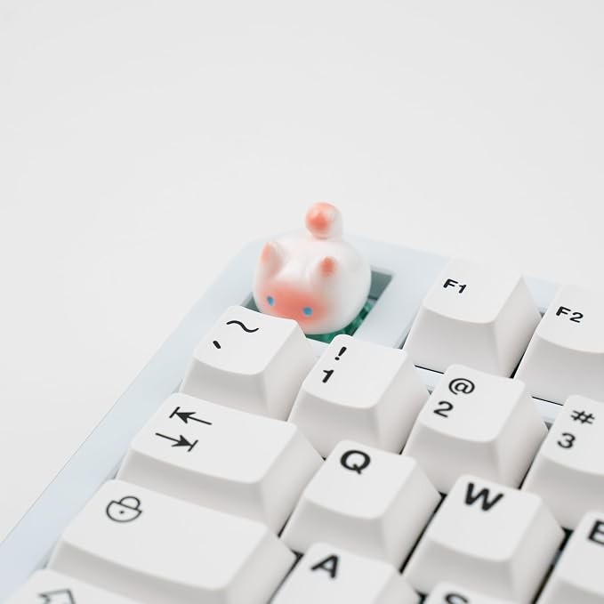 Artisan Cat Keycap, Resin Keycap 1U Size, Openable Design, MX Switch Compatible for Mechanical Gaming Keyboards