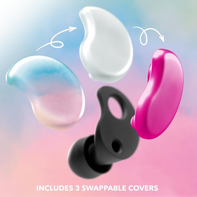 CURVD Cliq Noise Cancelling Ear Plugs – Reusable Concert Earplugs for Noise Reduction with Swappable Covers, 5 Tip Sizes & Travel Case. Stylish, Comfy, and Customizable Protection