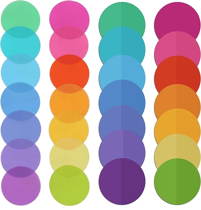 Mr. Pen- Transparent Sticky Note Set, 560Sheets, Colorful, Round Transparent Sticky Notes Set, Stocky Notes for Bible Journaling