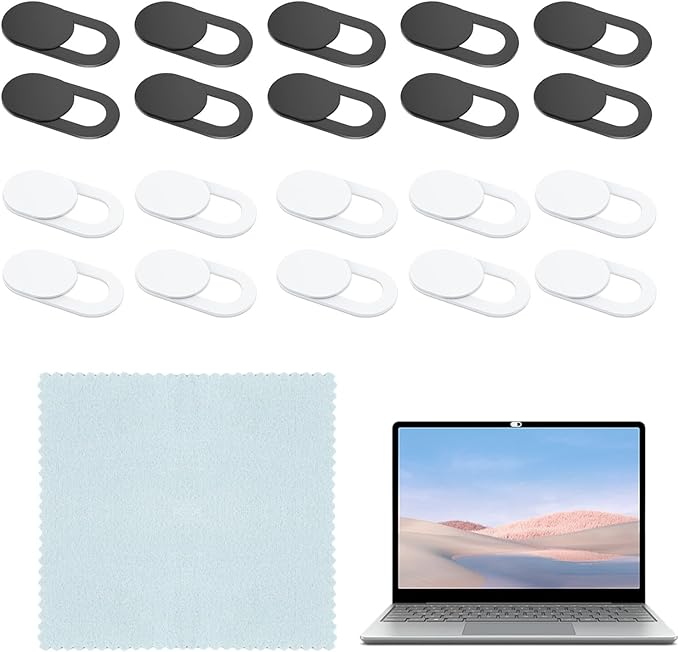 Webcam Cover for Laptop Camera Cover Slide, 20 Pcs Ultra Thin Phone Camera Covers for Laptops, Compatible with MacBook iMac iPad MacBook Pro Computer Laptop Camera Blocker Camera Cover Slide