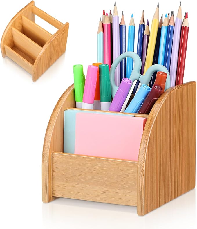GALPADA Pen Holder Desk Organizer Desktop Storage Box for Pens Pencils Markers and Office Supplies 4.92 X 4.52 X 4.52 in Minimalist Design for Home Office and Classroom